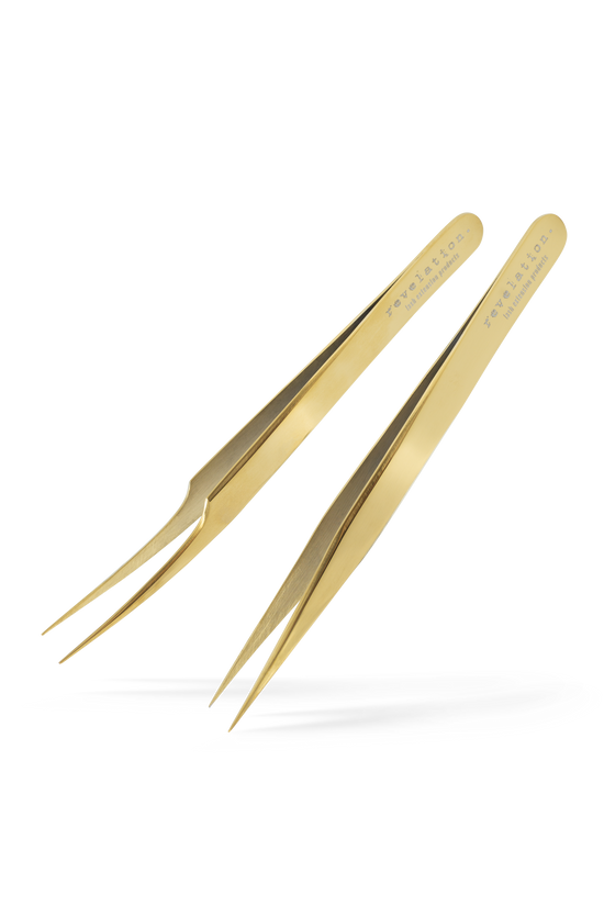 Precision Elite GOLD EDITION Tweezer Set (Straight & Curved)