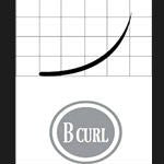 Graph to show the curve of the B Curl option in eyelash extension kit