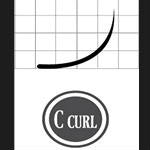 graphical image of the curl in a C curl eyelash extension kit.