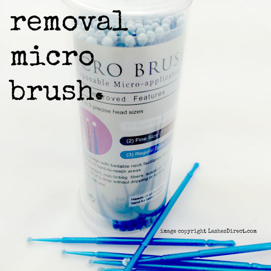 Micro Brush Swabs used for removal of eyelash extension glue.